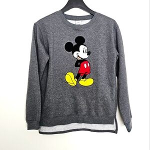 NWOT Disney Chenille Patch Mickey Mouse Cotton Blend Women's Sweatshirt Size M
